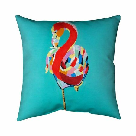FONDO 26 x 26 in. Colorful Flamingo-Double Sided Print Indoor Pillow FO2772450